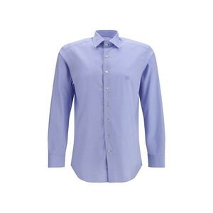Etro Men Roma Cotton Shirt With Pegaso Logo